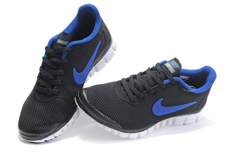 Nike Free 3.0 v2 Mens Shoes black blue - Click Image to Close